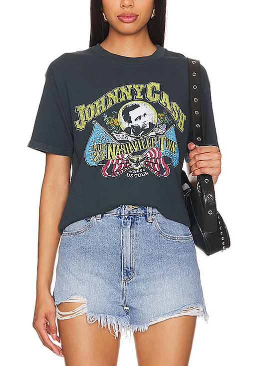 Daydreamer Tops - Daydreamer Graphic Vintage Black Johnny Cash Nashville 1968 T Shirt Size S